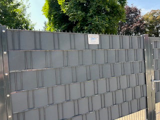 Hekwerkband - Privacyband - Vlechtband Grijs voor Hekwerken 50 meter bij 19 cm Maaswijdte Gerecycled