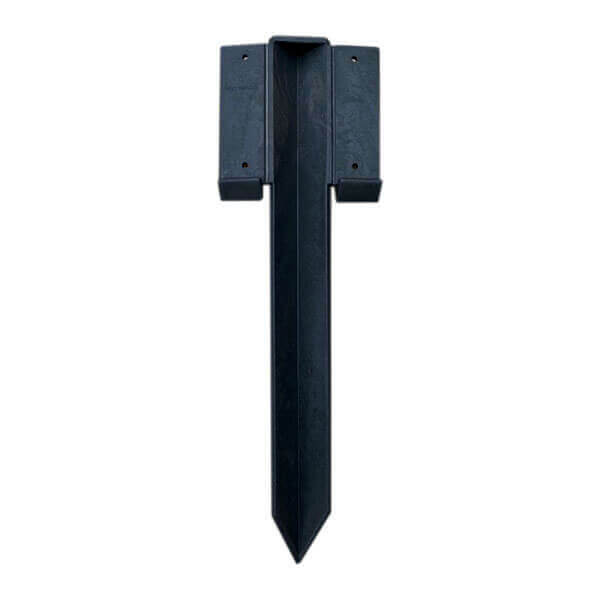 Kunststof Palen voor Border- en Perkafscheiding 40cm x4cm x4cm Zwart - 6 stuks