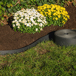 Tuin Borderrand Kunststof Zwart 12 cm hoog - 0,3 cm dikte - Rol 10 Meter